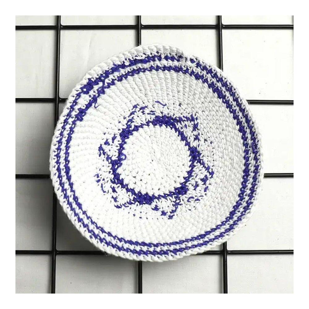 Handgestrickte Kippah für Männer Traditioneller handgefertigter Schädelkap-Hut