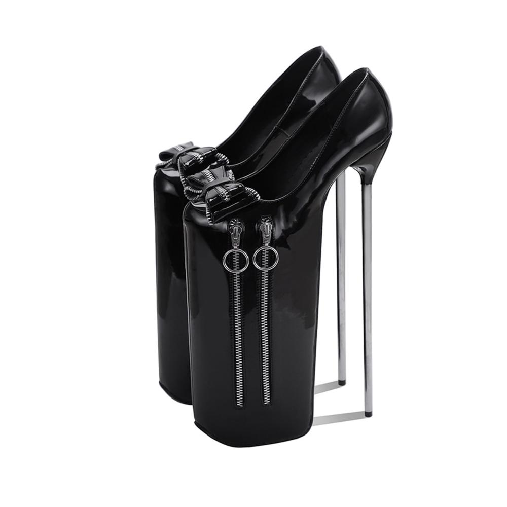 Tanzschuhe mit 30 cm High Heels elegantem Bow feinem Absatz wasserdichter Plattform und robustem Boden – Ideal für Party Nightclub Hochzeitstanz und mehr