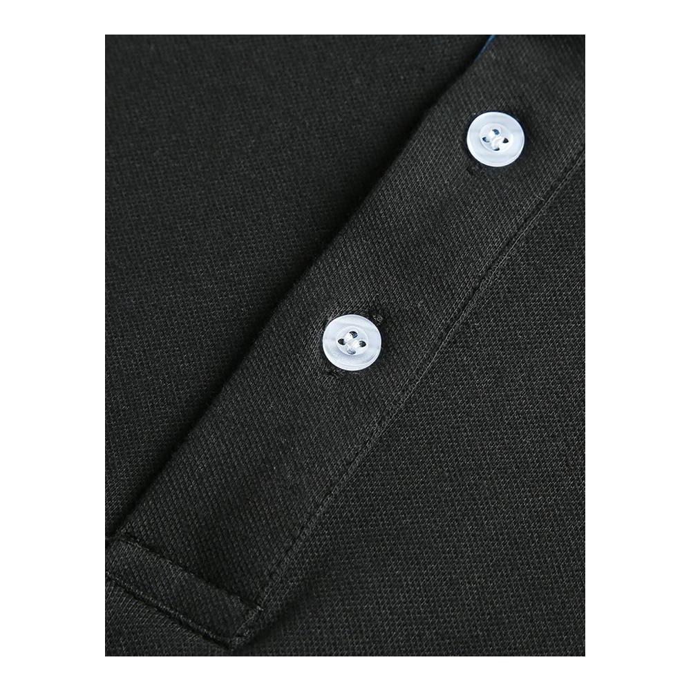 Langarm Herren Poloshirt aus Baumwolle Casual Denim Style für Golf & Tennis