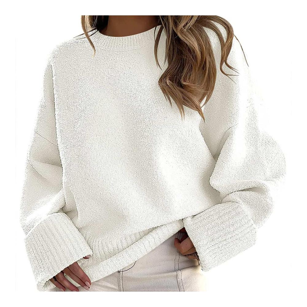 Oversized Womens Fall Sweater 2023 | Cozy Chunky Knit Casual Crewneck Long Sleeve Pullover - Trendy Warm and Comfortable Fashion