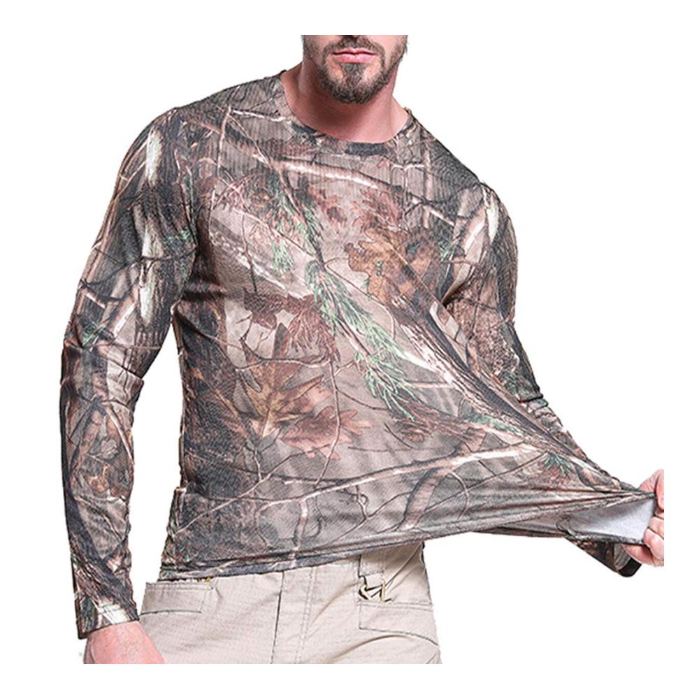 Herren Langarmshirt Taktisches Camouflage Compression Tee für Sport & Outdoor - Schnelltrocknendes Army Combat Shirt
