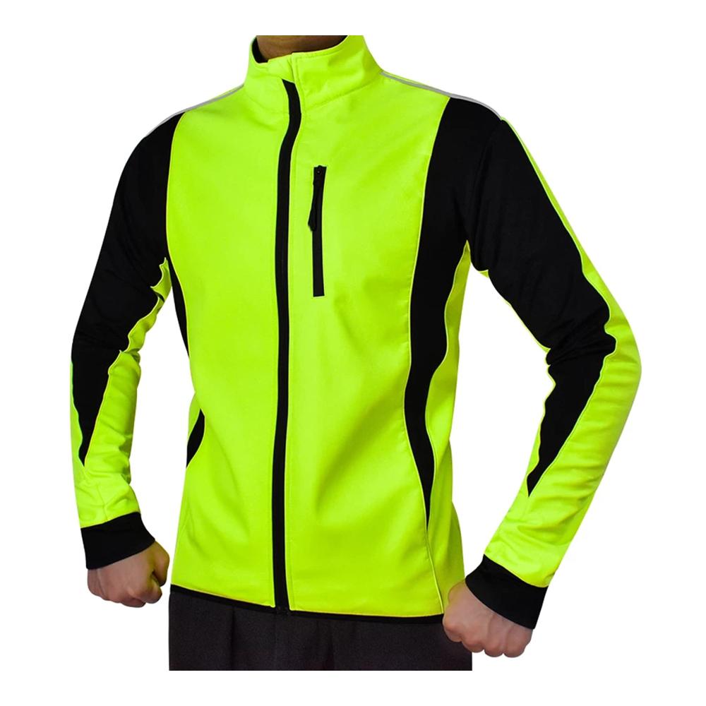 Mountainbike Herrenjacke - Winddicht Wasserdicht Sichtbar Reflektierend - Grün Größe M