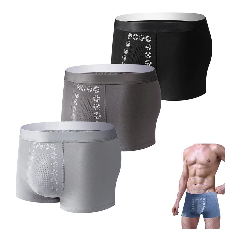 Energizing Retroshorts für Herren Lang anhaltende Wirkung für männliche Vitalität Härteverzögerung & Gewichtsmanagement (3er-Pack Größe L