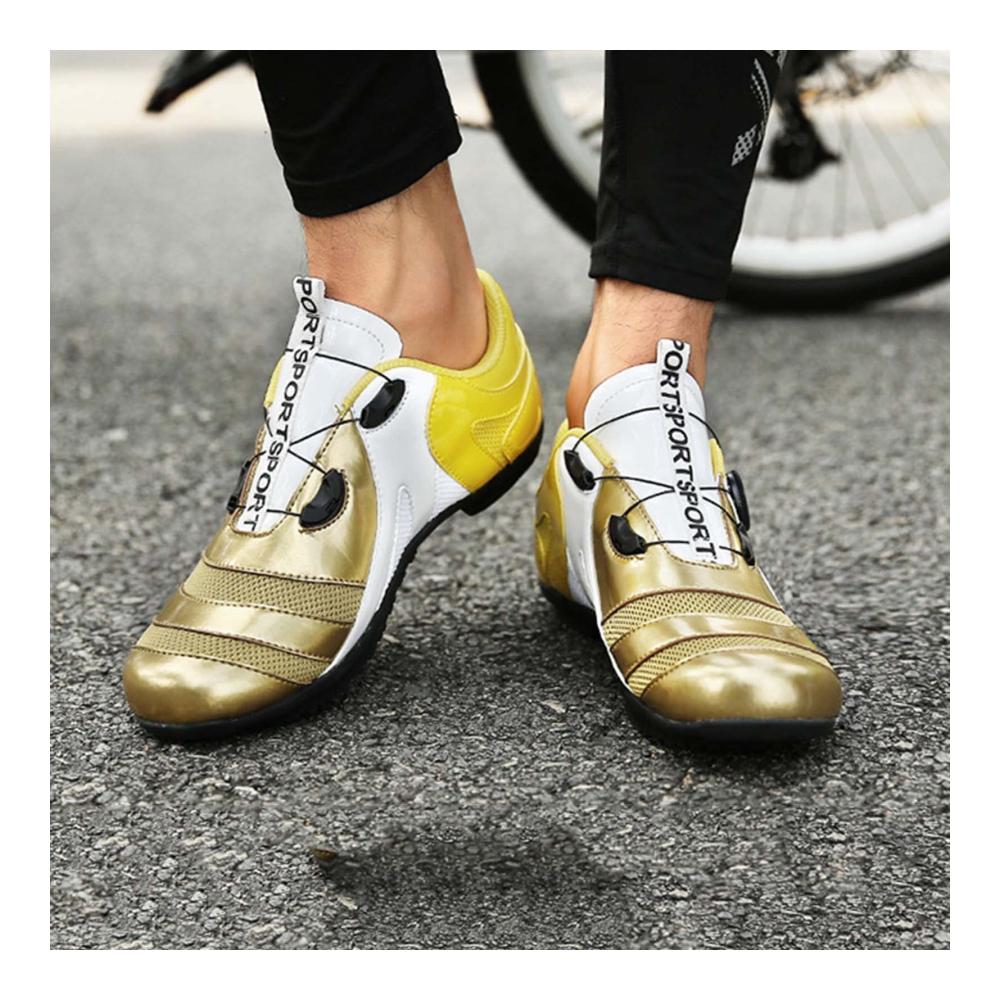 Fahrradschuhe mit rutschfester Sohle für Männer – Atmungsaktive Rennradschuhe mit Rotating Buckle-Verschluss Outdoor-Reitschuhe ohne Schloss verschleißfest und kompatibel für optimales Radfahren