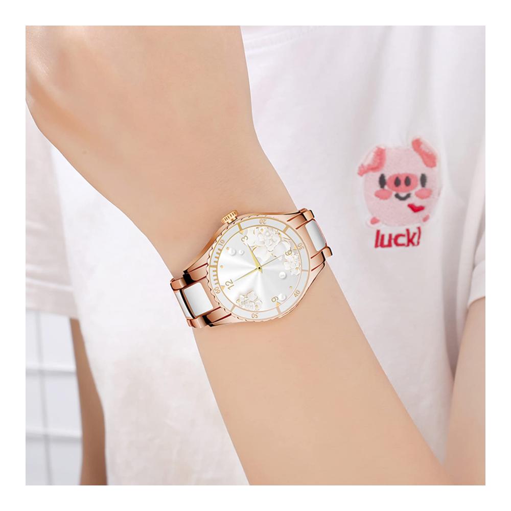 Elegante Damen Smartwatch Bluetooth Anruf Musiksteuerung Fitness Tracker Aktivitätstracker Pulsuhr Stoppuhr Schlafmonitor Schrittzähler Kalorien - Fashion und Luxus vereint