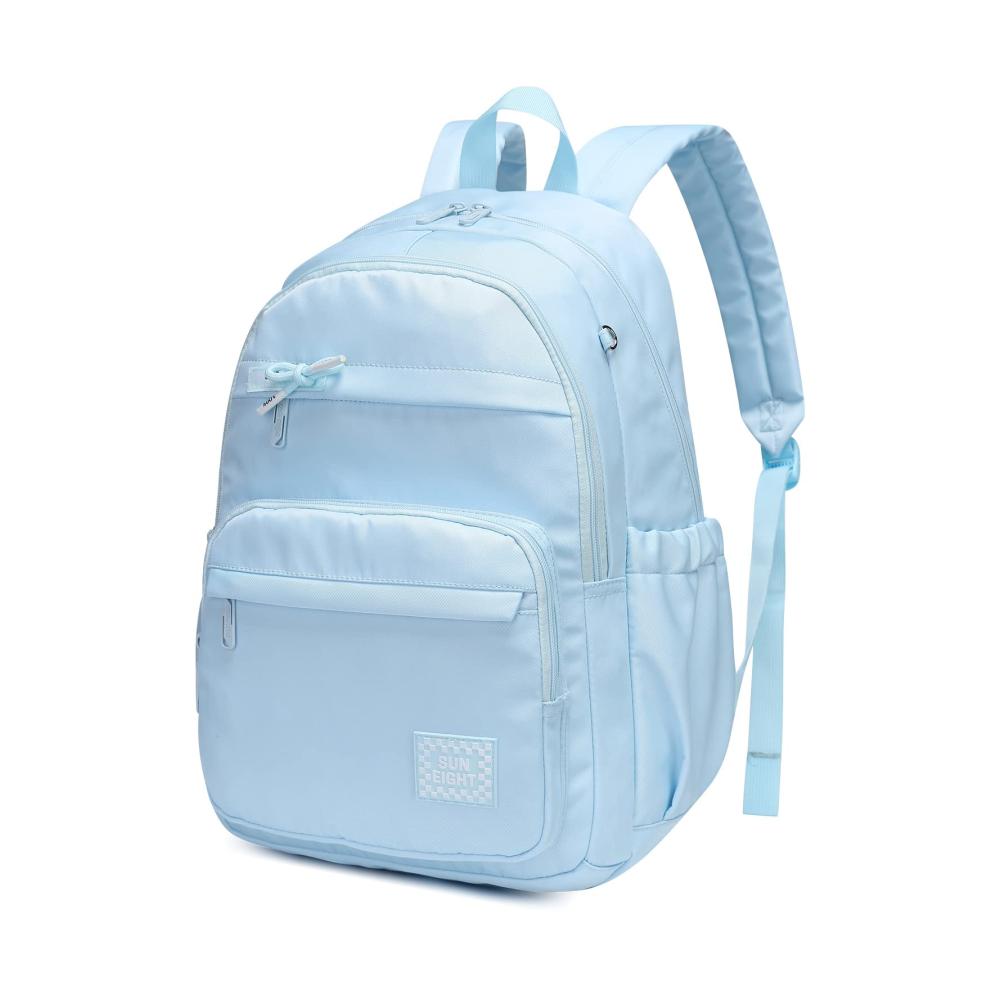Angerat Kawaii Girls School Backpack - 18 Inch Multi-Pocketed Water-Resistant Rucksack with Laptop Compartment for Kids