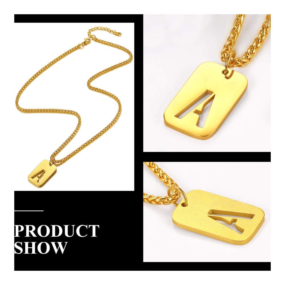 Alphabet Namenskette für Herren und Damen – Personalisierter Buchstaben-Anhänger mit Geschenkbox für Geburtstag und Party Partnerkette aus hochwertigem Alphabet Schmuck