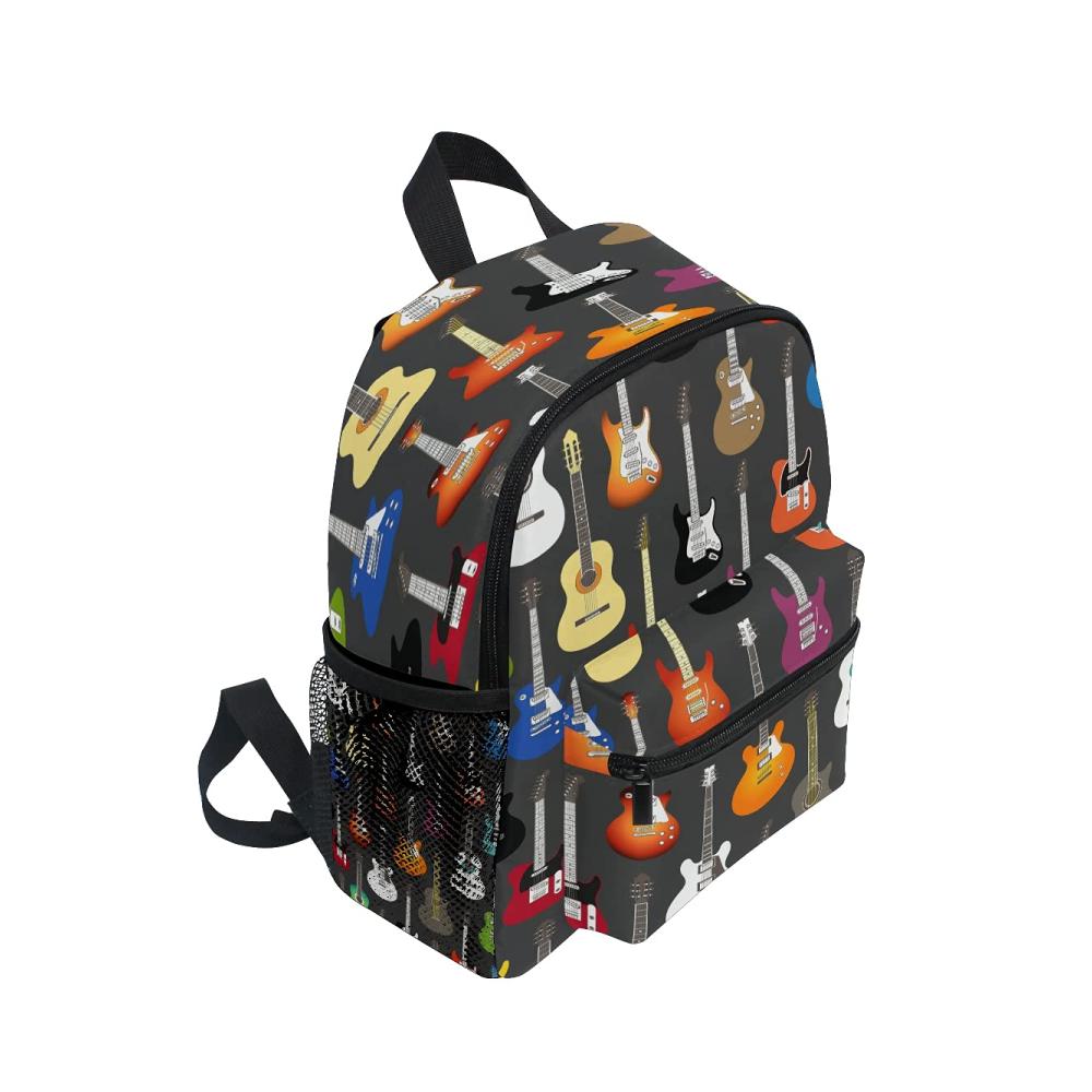 Bunter Kinder-Rucksack mit Musik-Gitarre Perfekt für kleine Musiker