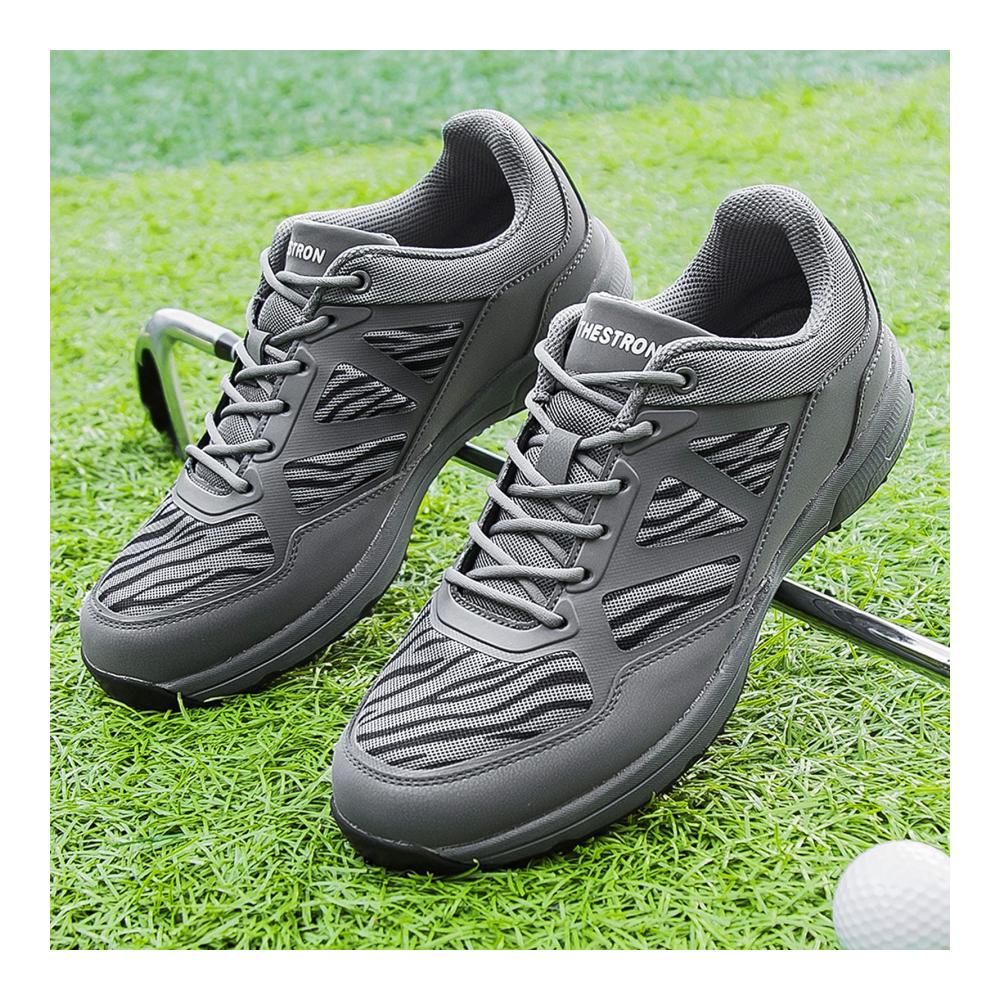 Golfschuhe Herren Schnürung - Wasserdichte rutschfeste Sportschuhe für Golf leicht atmungsaktiv strapazierfähig und Laufschuhe