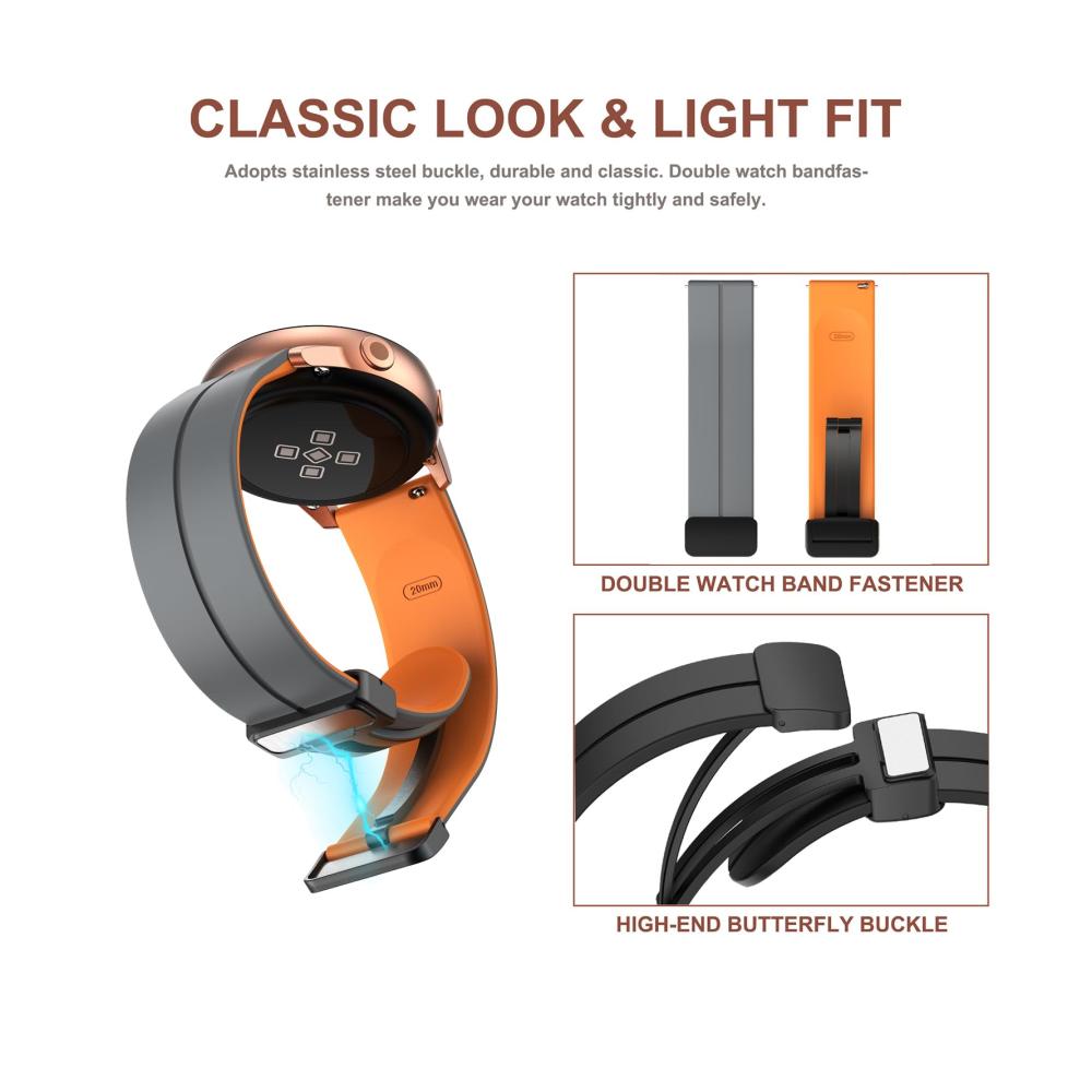 20mm Silikon Sportarmband für Huawei Watch GT3 42mm - Magnetisches Ersatzband für Herren und Damen