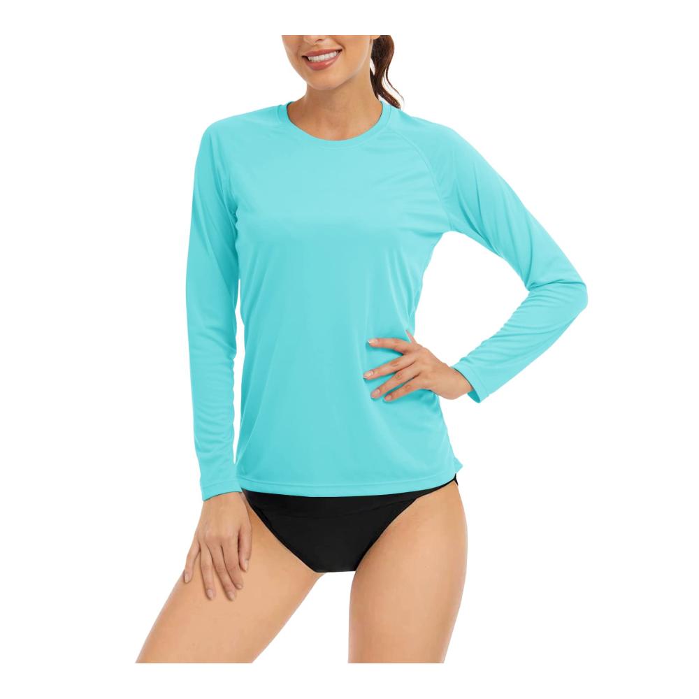 Langarm Damen Rashguard mit UPF 50 Sonnenschutz - Sportliches UV-Shirt für Damen