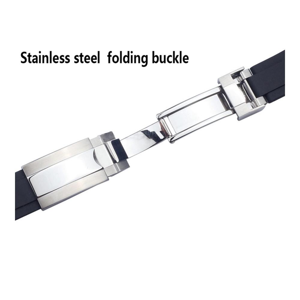Silikon Uhrenarmband für Rolex Tudor - Wasserdichtes Gummiarmband in Schwarz Blau Grün - 20 mm 21 mm - Hochwertiges Ersatzarmband