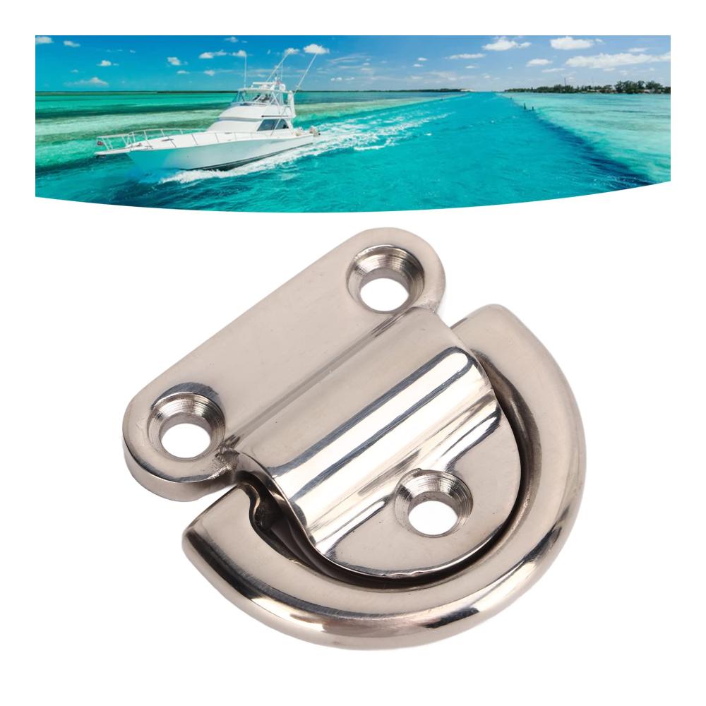 Marine Brillenfassungen Edelstahl D-Ringe Faltpad Eye - Rostfreie Polierfaltpad Eye für klare Sicht