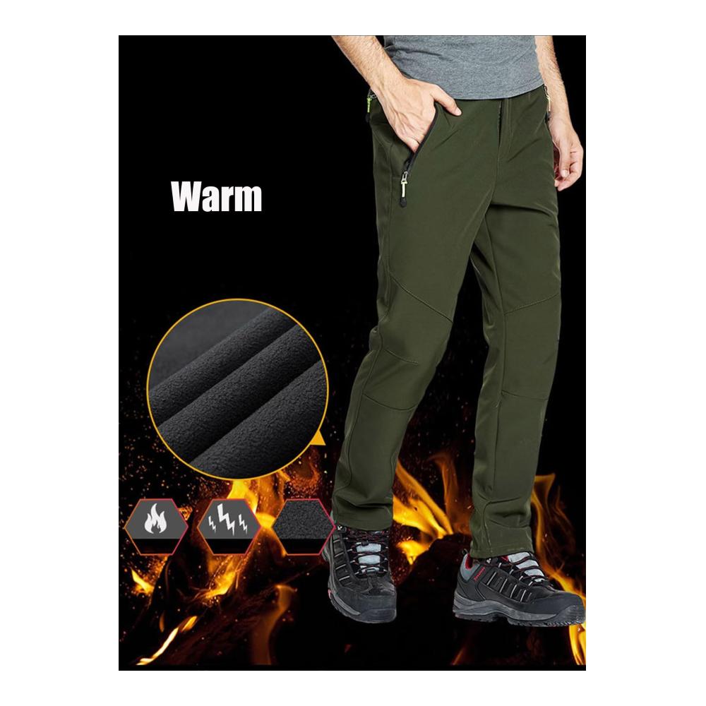 Wasserdichte Herrenhose mit Fleece-Futter | Ski-Schnee-Wanderhose | Softshell-Hose mit Taschen | Winddichte Thermohose für maximale Wärme und Komfort