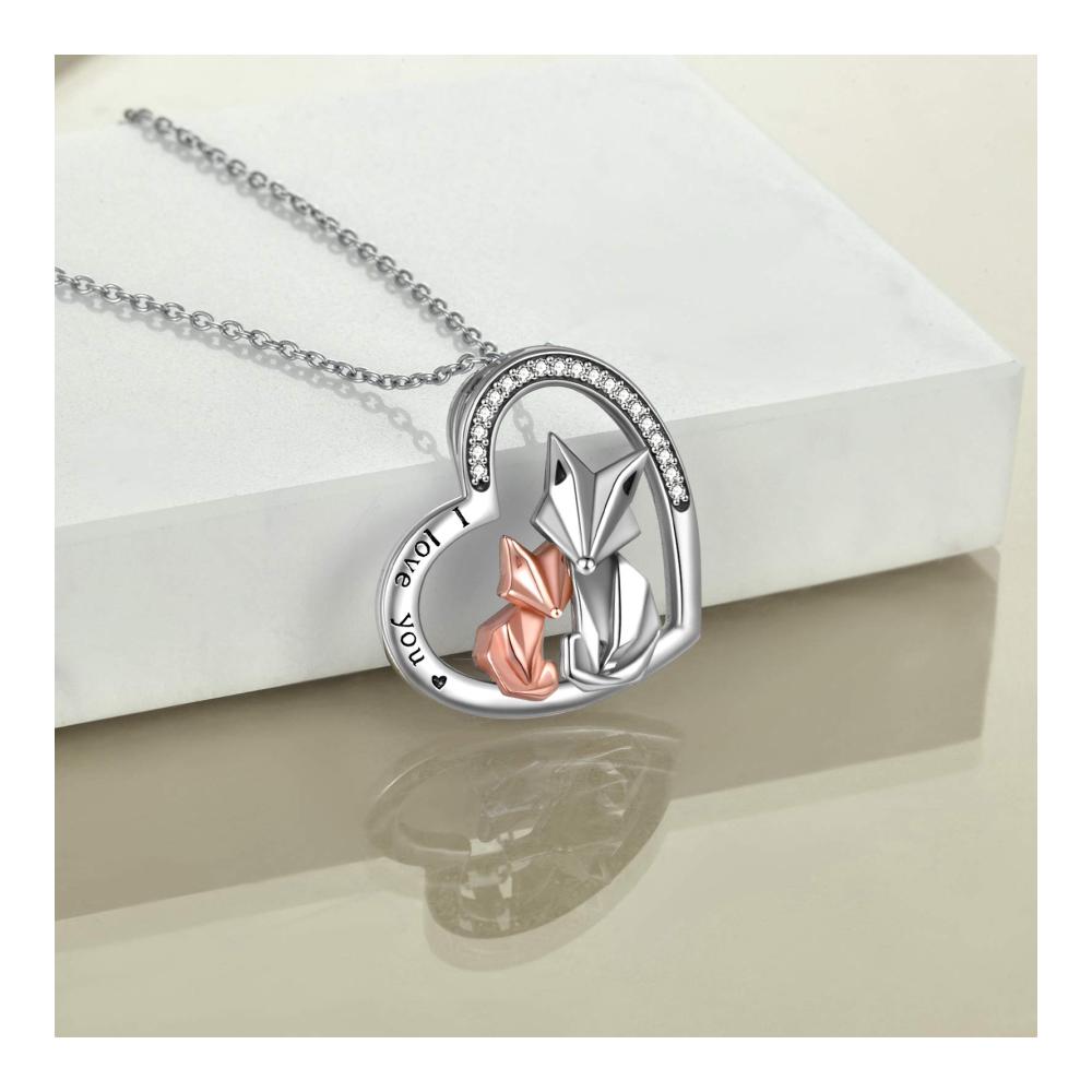 Origami Fuchs Halskette - Exquisite 925 Sterling Silber Kette für Frauen und Mütter