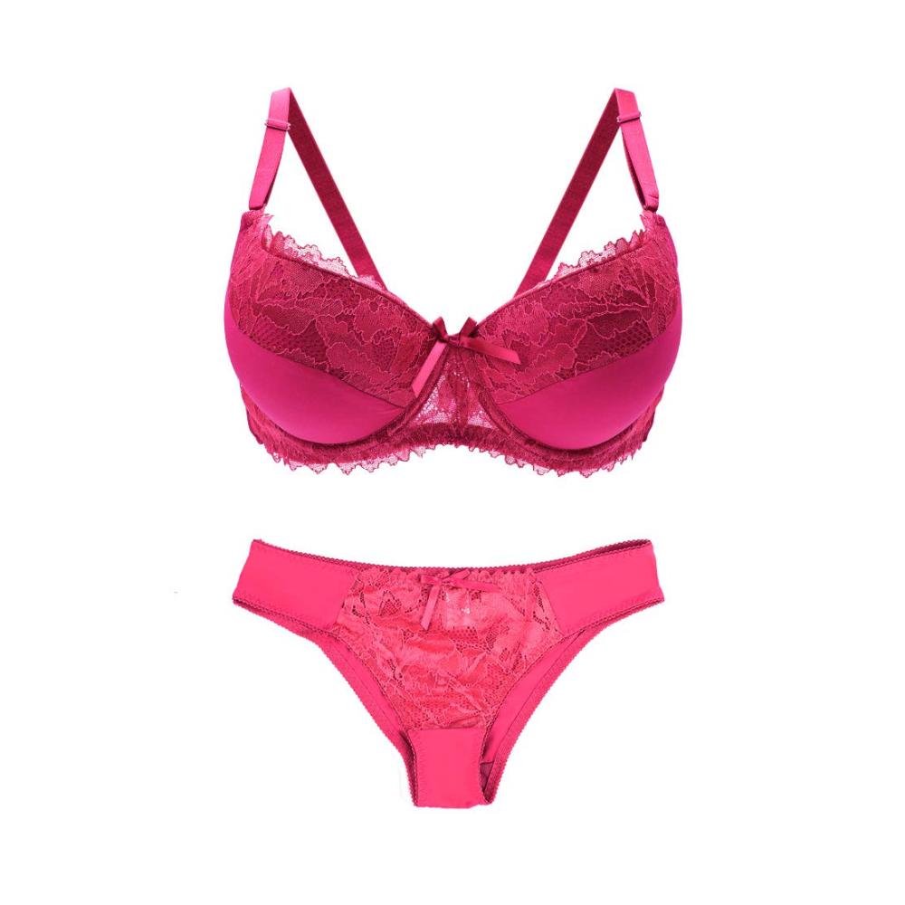 Damen Dessous-Sets Verführerisches La Dearchuu Spitze BH und Slip Set - Komfortables Gepolstertes Bügel BH Dessous Set für Frauen in Größen 75B-95D