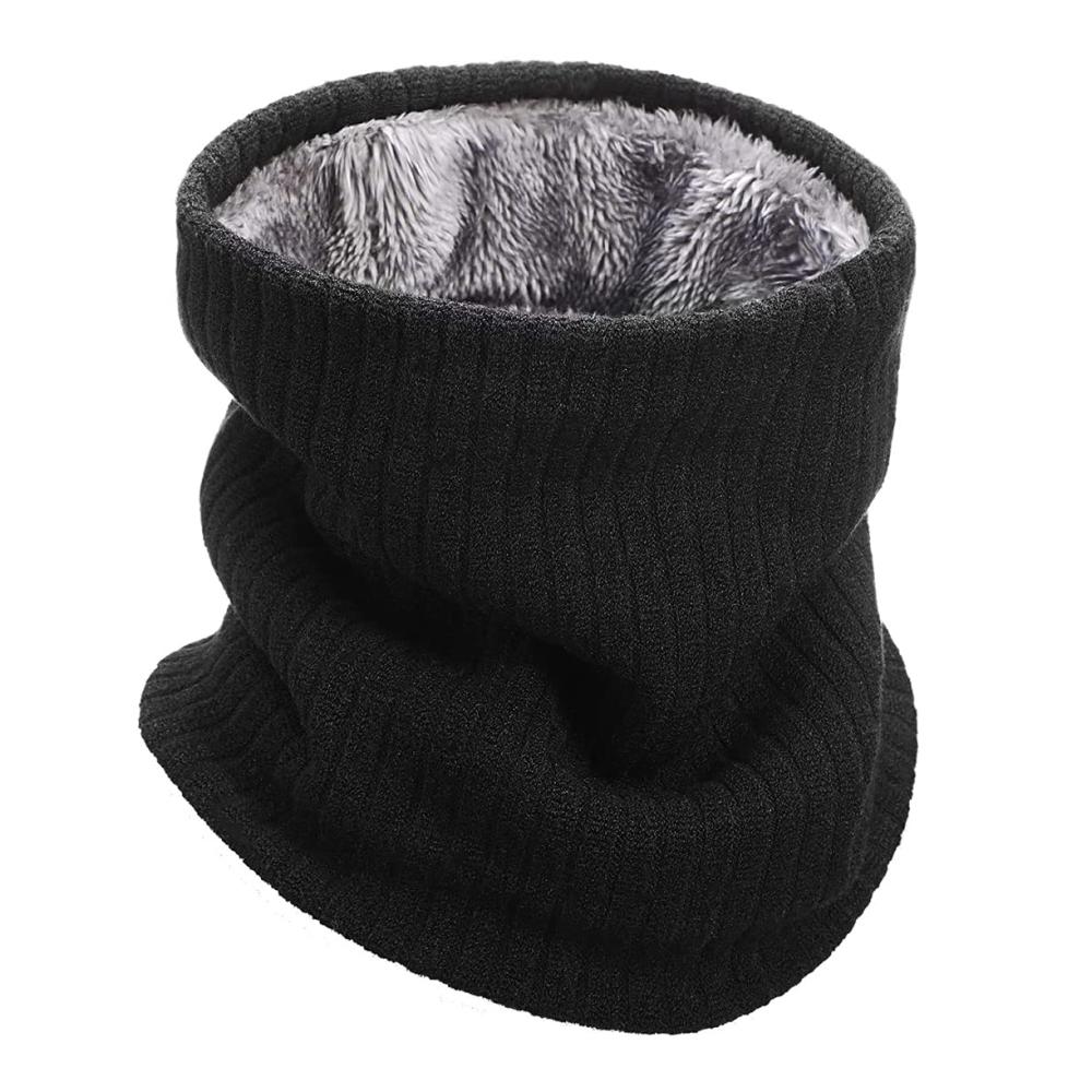 Winter Neck Warmer Snood with Fleece Lining - Windproof Thermal and Stylish Infinity Scarf for Women and Men