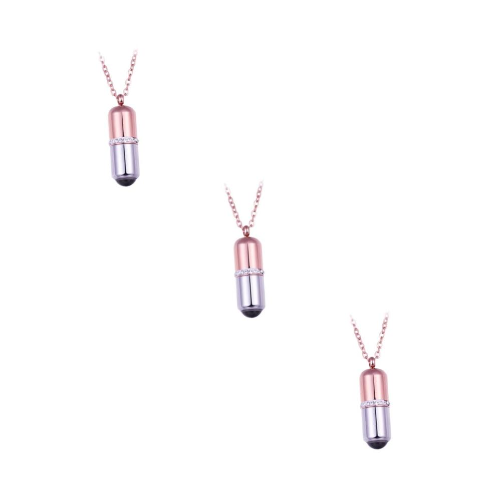 3er Set Kissen Halsketten – Eleganter Damen Schmuck mit Kapsel-Choker-Design Edle Spitze und Schlüsselbein-Anhänger