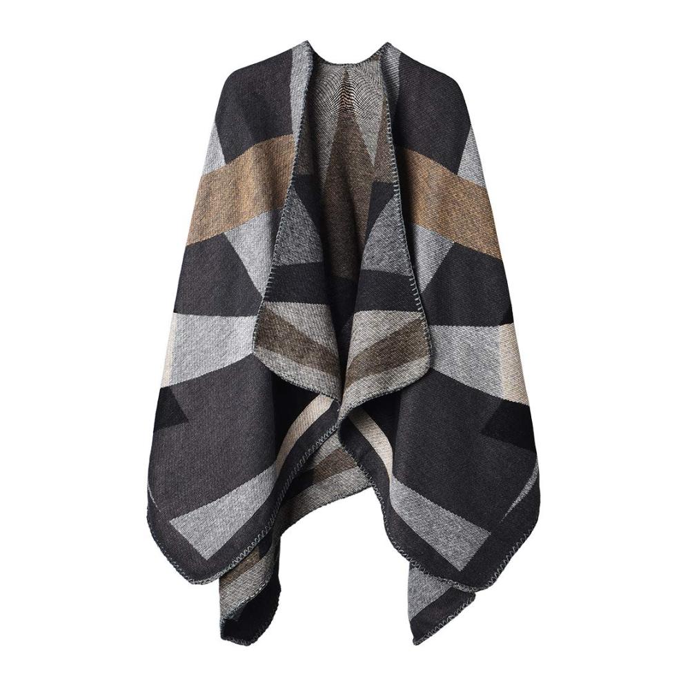 Winddichter Strick-Poncho Warme Wolle für Damen – Vielseitiger Wintermantel & Geschenkidee