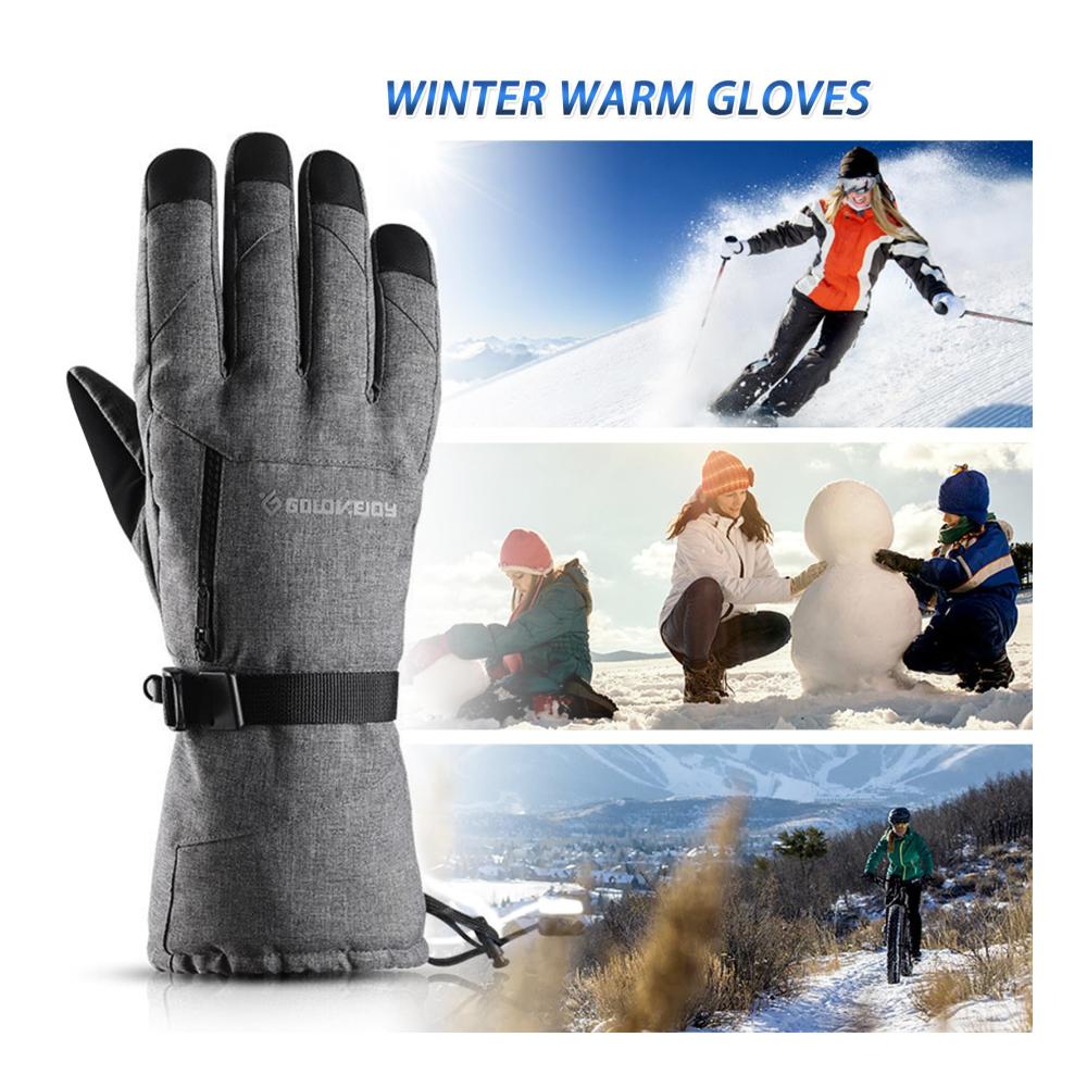 Thermo-Touch Winterhandschuhe Wasserdichte Skihandschuhe für Herren und Damen - Perfekt für Skifahren Motorradfahren Wandern und mehr