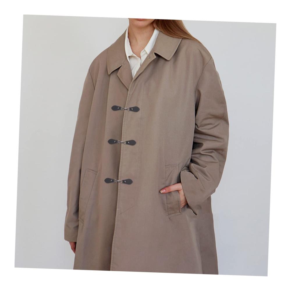 Broschen & Anstecknadeln Set 24 Paare Schnalle für Bekleidungszubehör Pulloververschlüsse Strickjackenhalter-Clip Cardigan-Verschluss – Hochwertige Western-Accessoires aus Leder und Metallknopf für Frauen ideal für Schals und modische Cardigans