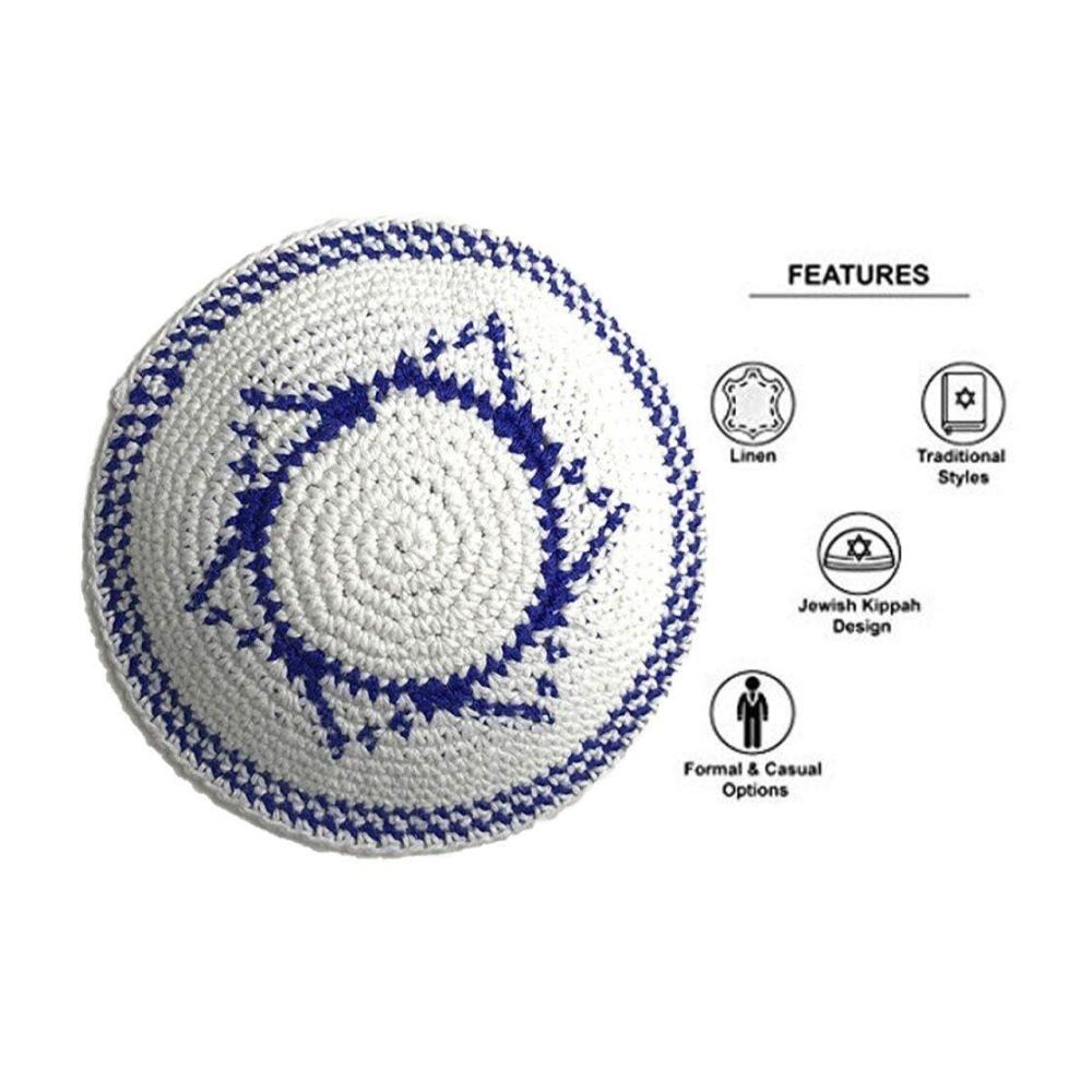 Handgestrickte Kippah für Männer Traditioneller handgefertigter Schädelkap-Hut