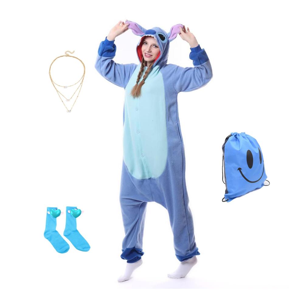 Einteiler Erwachsene Onesie Kostüm - Unisex Party Pyjamas für Frauen Cosplay Nachtwäsche & Geschenke Weihnachtskostüm mit bequemer Passform