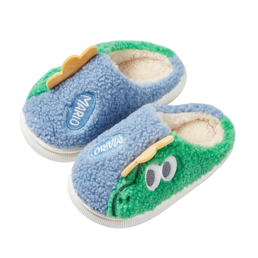 Kinder Hausschuhe EU 25-33 | Atmungsaktive Krokodil-Hüttenschuhe mit Cartoon-Design | Rutschfeste Winter Pantoffeln für Jungen und Mädchen