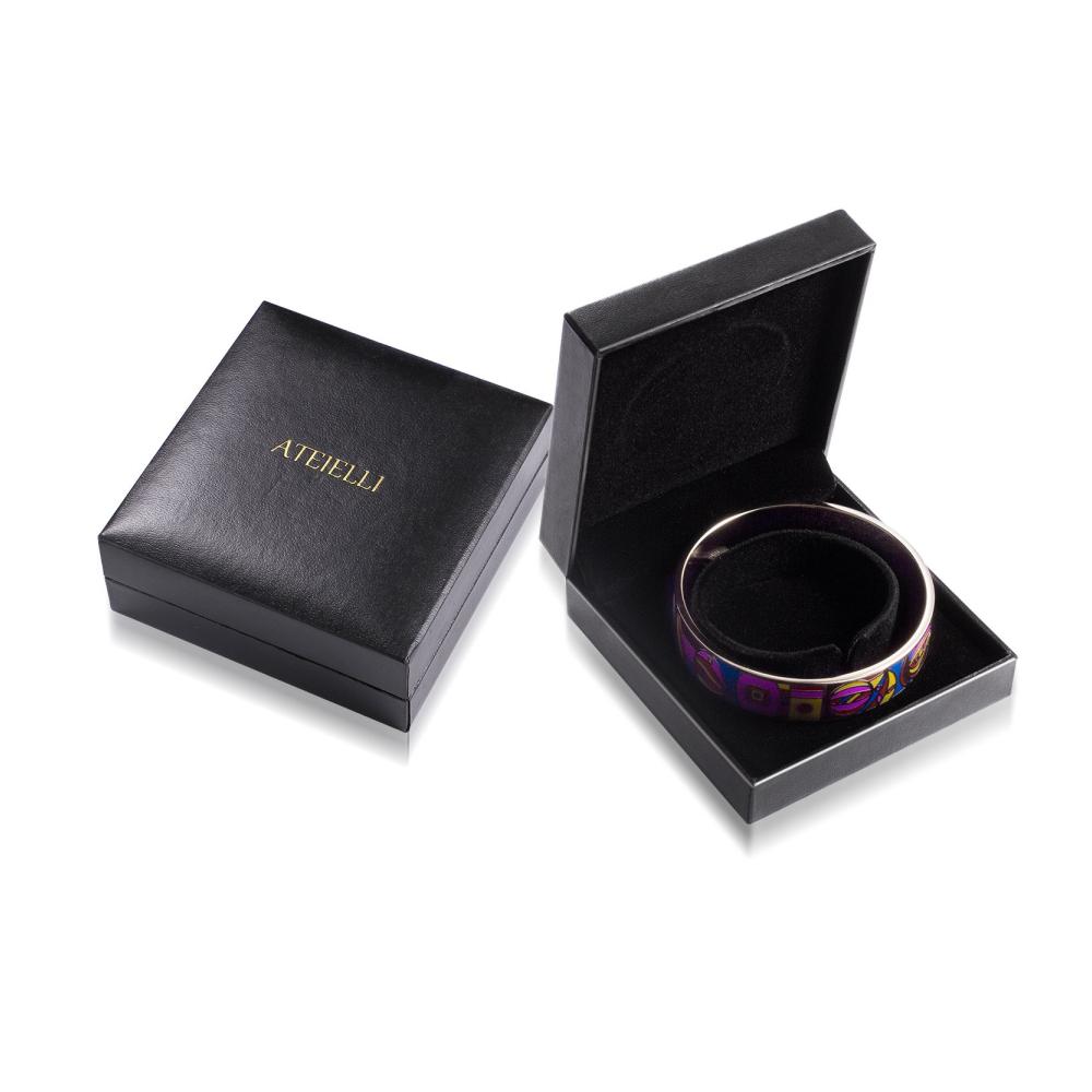Armband Ateielli JW-B59 - Damen Armreif in 18 kt Roségold vergoldet und emailliert - Elegante Geschenkidee