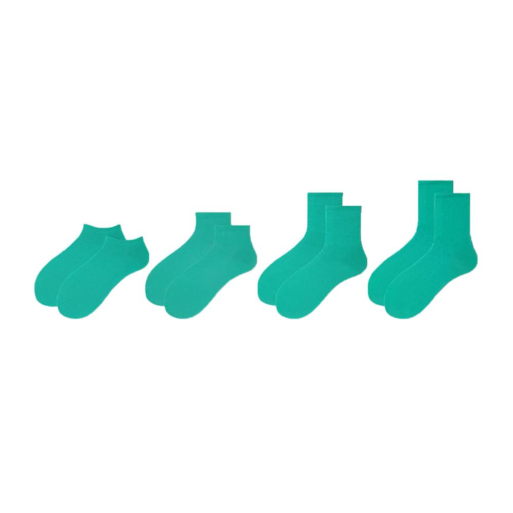 Sportsocken Herren Damen 4er Pack Klassische atmungsaktive Baumwoll-Sneaker-Socken für Business und Sport - Rückensocken mittlere Strümpfe Laufsocken