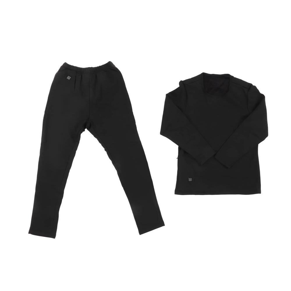 Herren-Pyjama-Set für den Winter - Elektrisch beheiztes Unterwäsche-Set mit USB-Anschluss - Verstellbarer Kohlefaser-Anzug für anhaltende Wärme