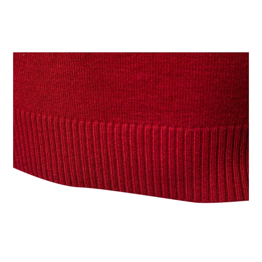 Herren Feinstrick Rollkragenpullover - Slim Fit Langarm Pullover mit Grobstrick Details