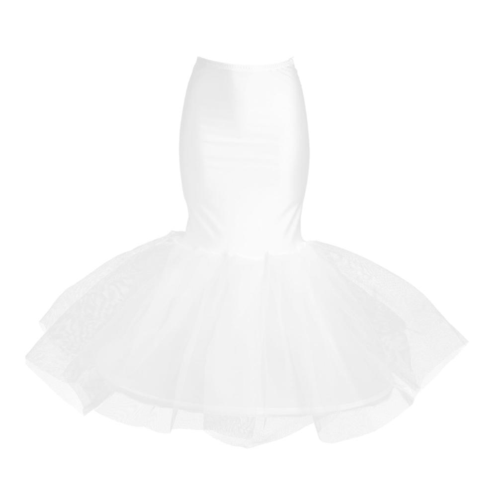 Meerjungfrau Brautkleid Petticoat - Weißer Unterrock für Fischschwanz Hochzeitskleider