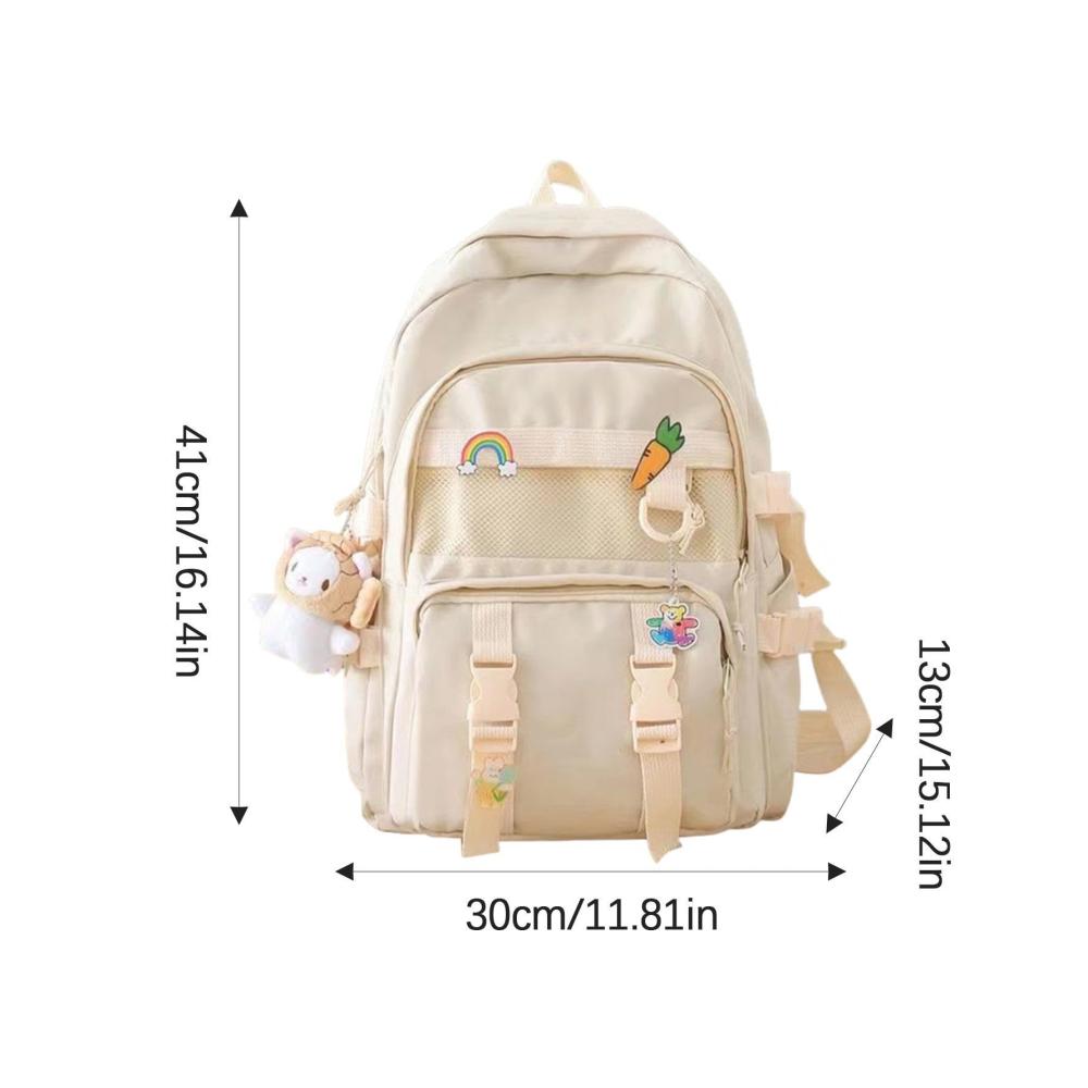 Ästhetischer Mädchen-Rucksack für Schule und Reisen mit Laptoptasche