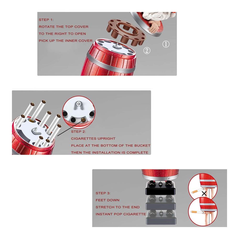 2er Set Lustige Zigarettenetuis aus AB-Harz und Holz - Elegant Tragbar und Automatischer Bounce - Ideal als Geschenk für Frauen - Lustiges Spielzeug-Zigarettenetui