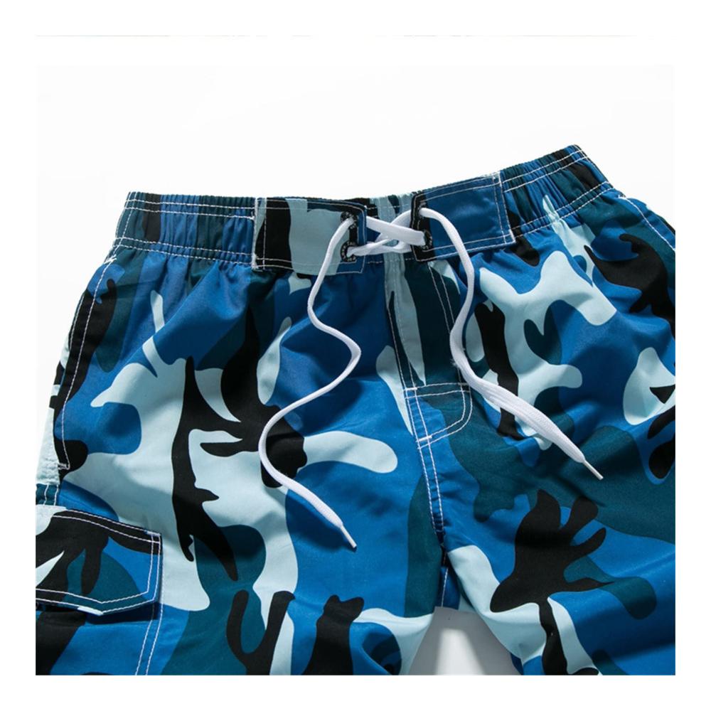 Camouflage Herren Badeshorts mit Reißverschluss – Strandhose in Neon für einen lässigen Sommer