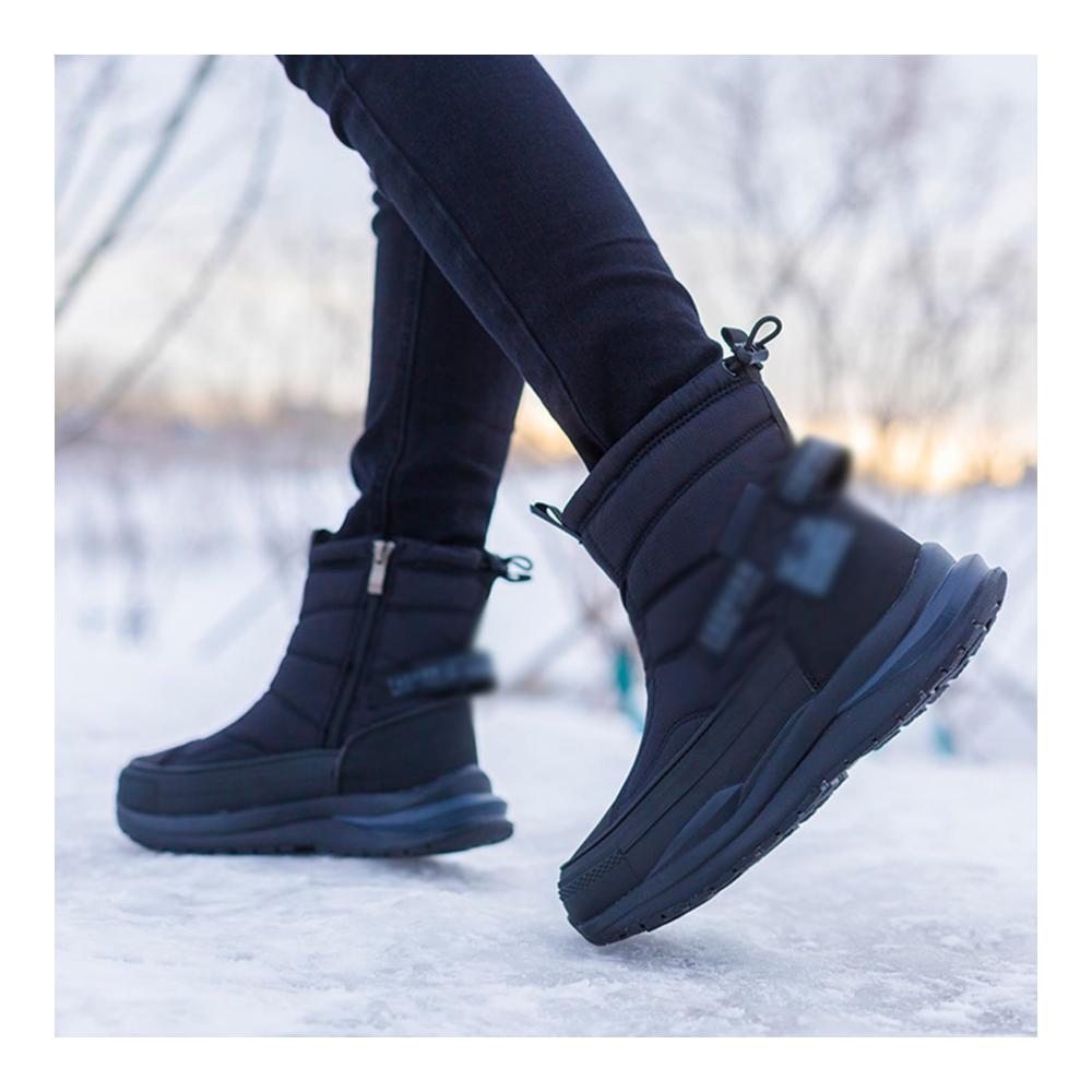Damen-Schneestiefel Wasserdichte Trekking- & Wanderschuhe mit Rutschfester Sohle Warm Kunstfell Gefüttert - Herren-Winterstiefel für Outdoor Wandern modisch mit seitlichem Reißverschluss Unisex High-Tops