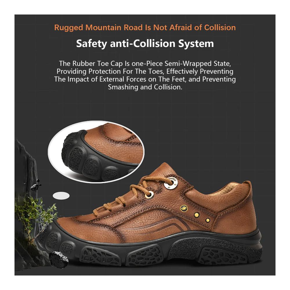 Herren Kletterschuhe Outdoor Atmungsaktiv Leicht & Rutschfest - Turnschuhe für Wandern im Herbst/Winter - Neue Arbeitsschuhe Jaune - Größe 39 EU