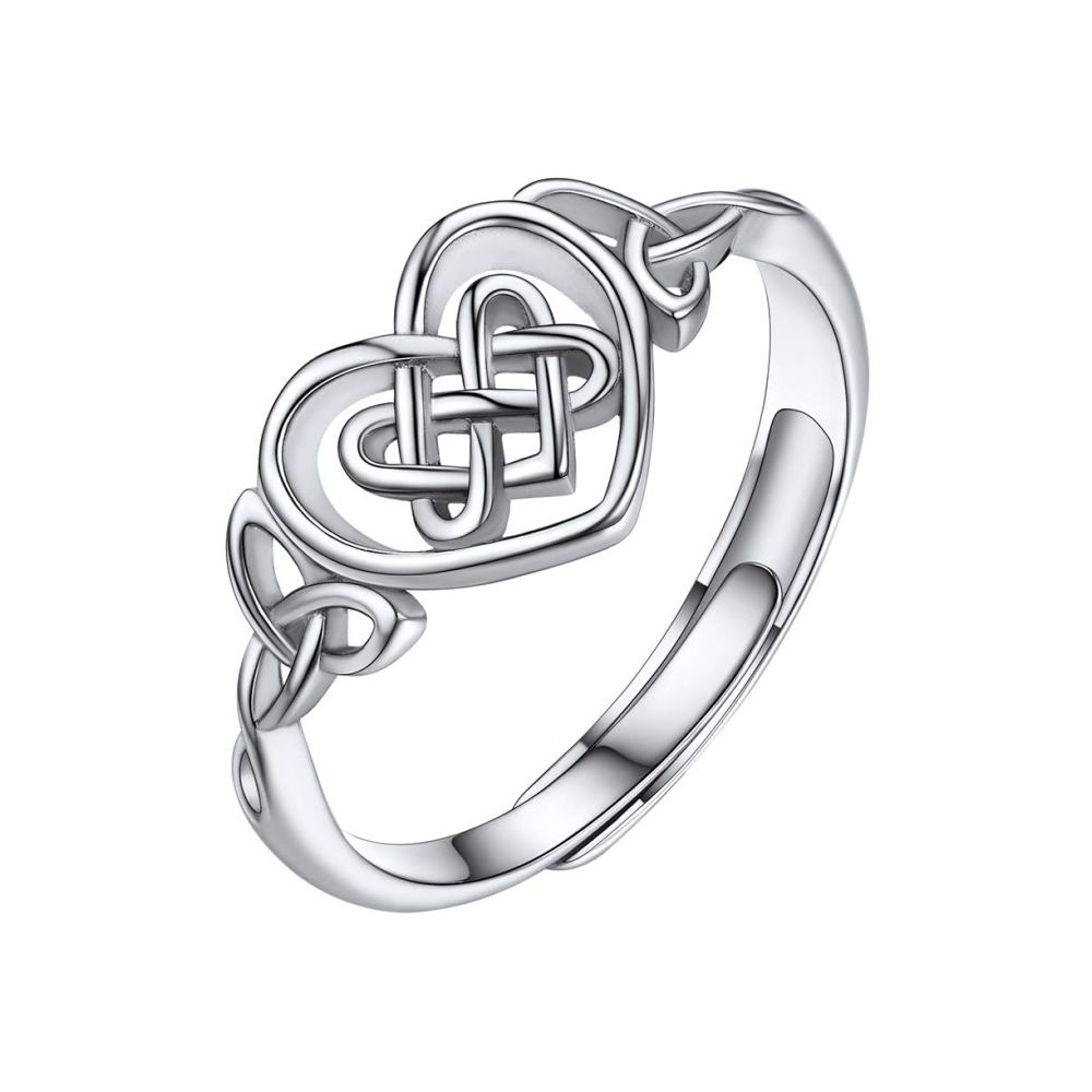 E Herz Keltischer Knot Ring