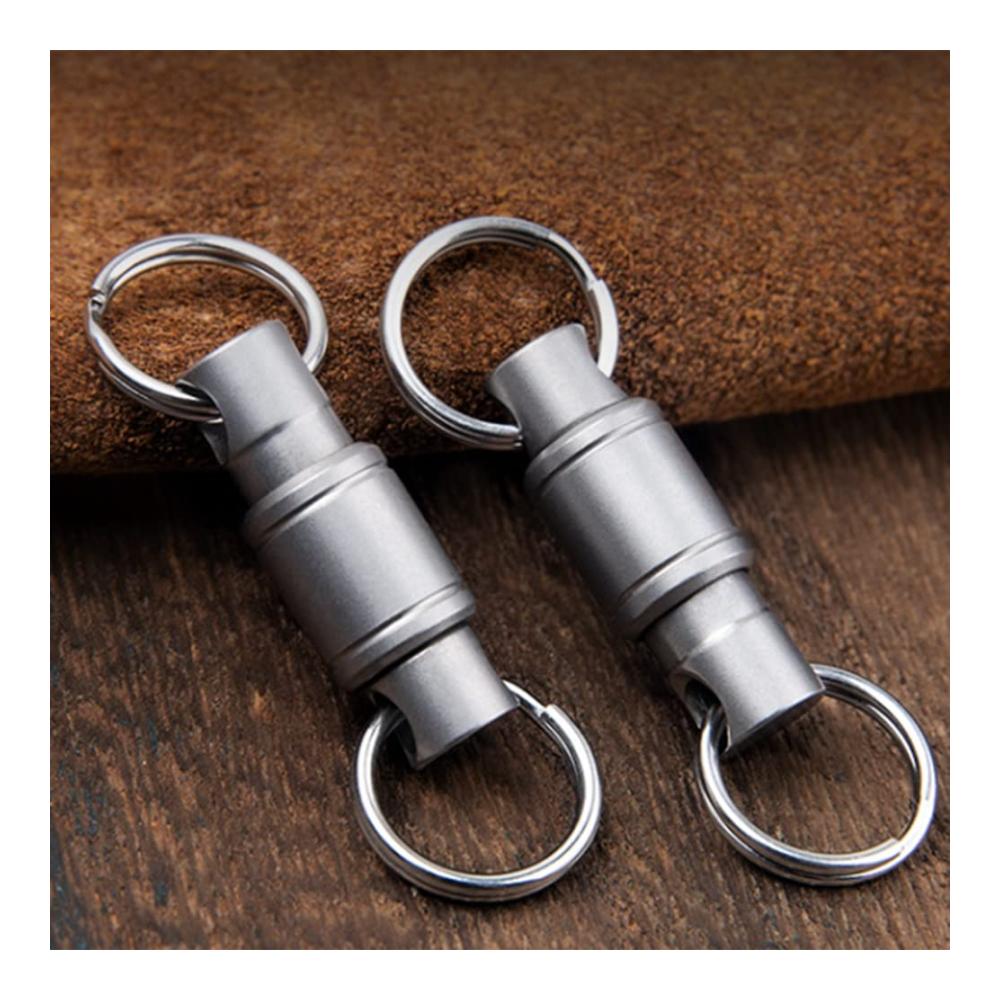 Schlüsselringe & Schlüsselbänder für Herren Premium Schlüsselanhänger-Set mit Schnellverschluss 360 Grad drehbar Karabiner und Schlüsselringen (3 Stück