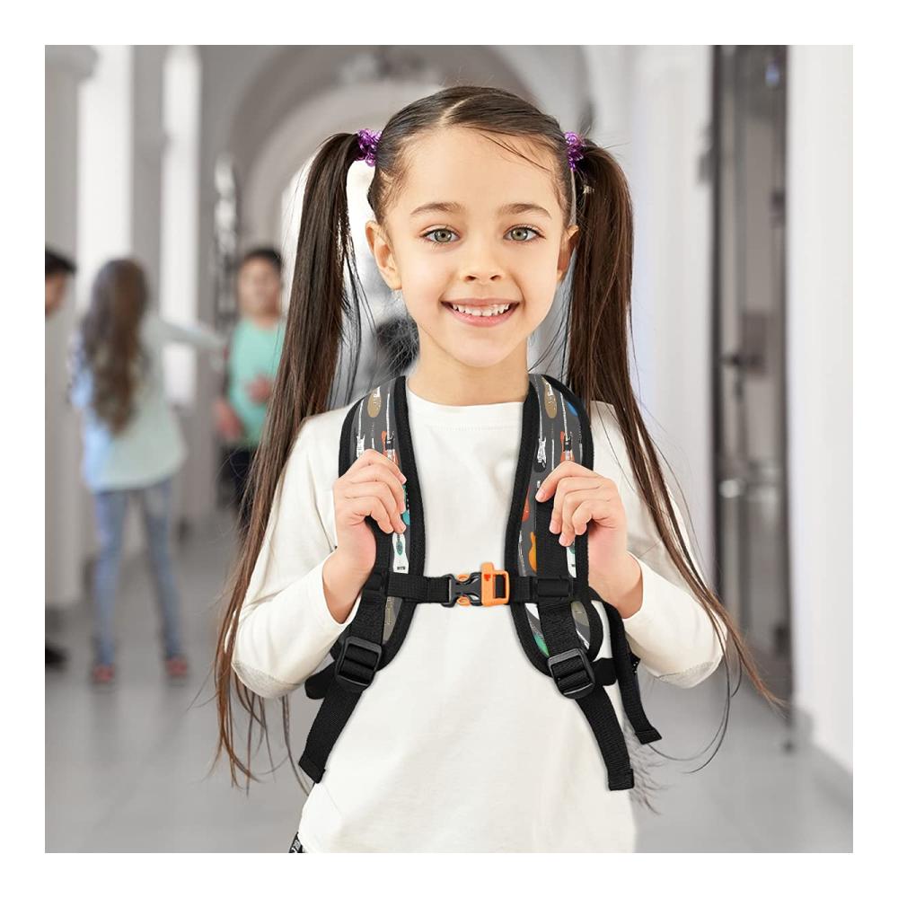 Bunter Kinder-Rucksack mit Musik-Gitarre Perfekt für kleine Musiker