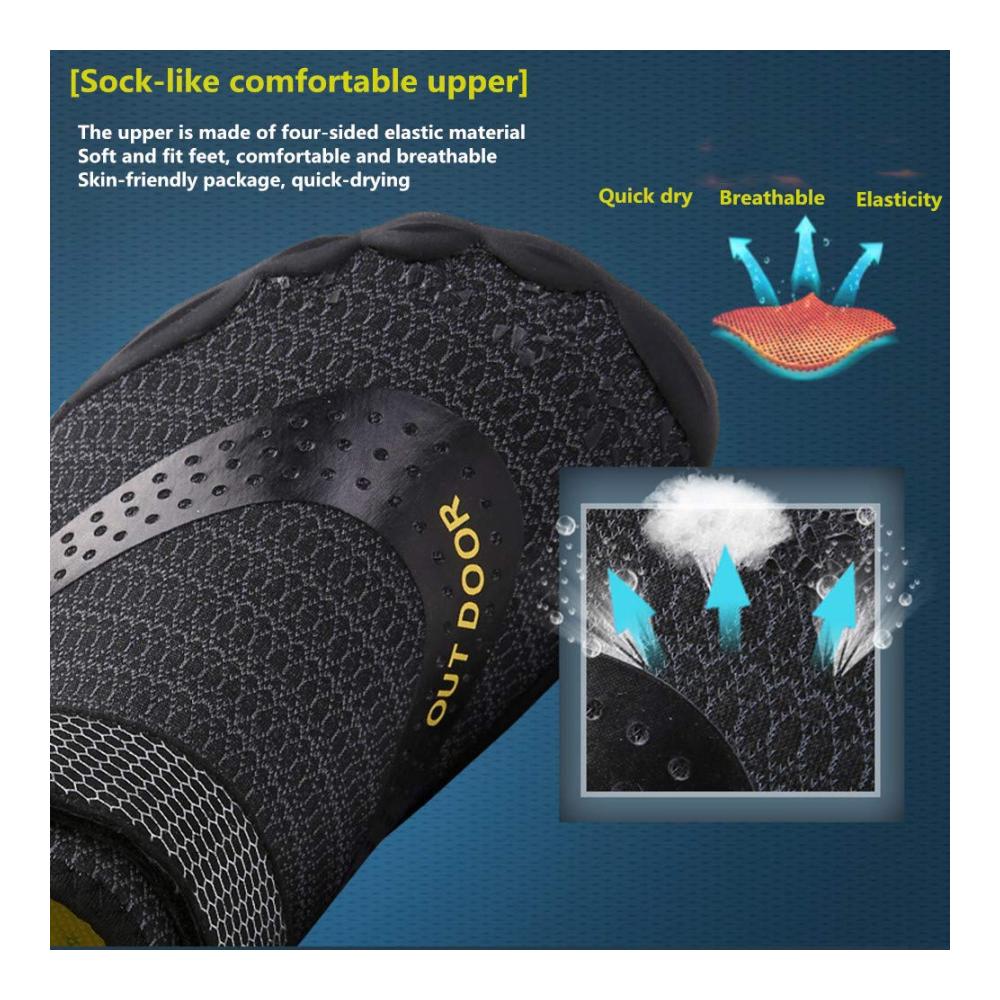 Aqua Schuhe - Schnelltrocknende Barfußschuhe für Strand Yoga Schwimmen und mehr | Unisex Wasserschuhe für Traillauf Gym Fitness Surfen Tauchen Bootfahren