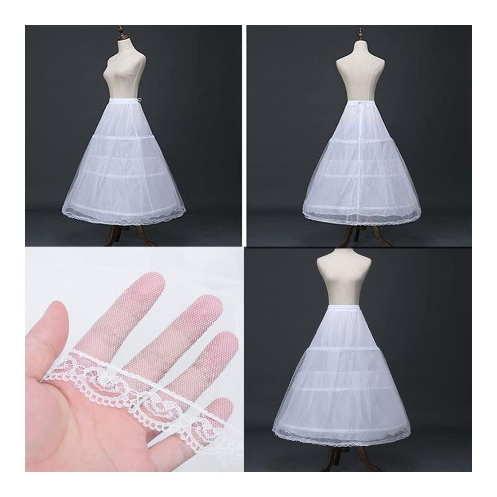 Verstellbarer 3-Ring Reifrock für Braut- und Ballkleider Damen Unterrock Petticoat für Hochzeitskleider und Krinoline