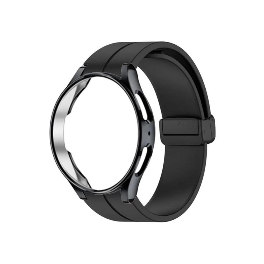 Silikon Uhrenarmband mit Magnetschnalle für Samsung Watch 4/5 Watch 5 Pro Galaxy Watch 4 Classic - Passend für 40/44 mm und 42/46 mm Modelle