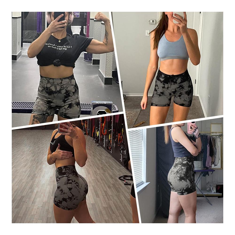 Nahtlose High-Waist Damen-Sportshorts für Yoga & Fitness - Booty Scrunch Effekt Push-Up Athletic Gym Wear