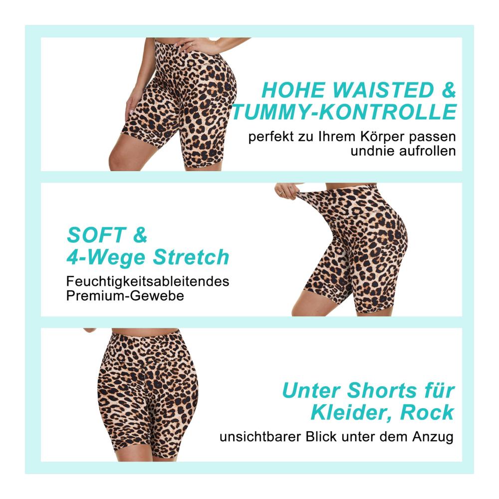 High-Waist Damen Radlerhose Blickdichte Kurze Leggings für Yoga Joggen & Fitness