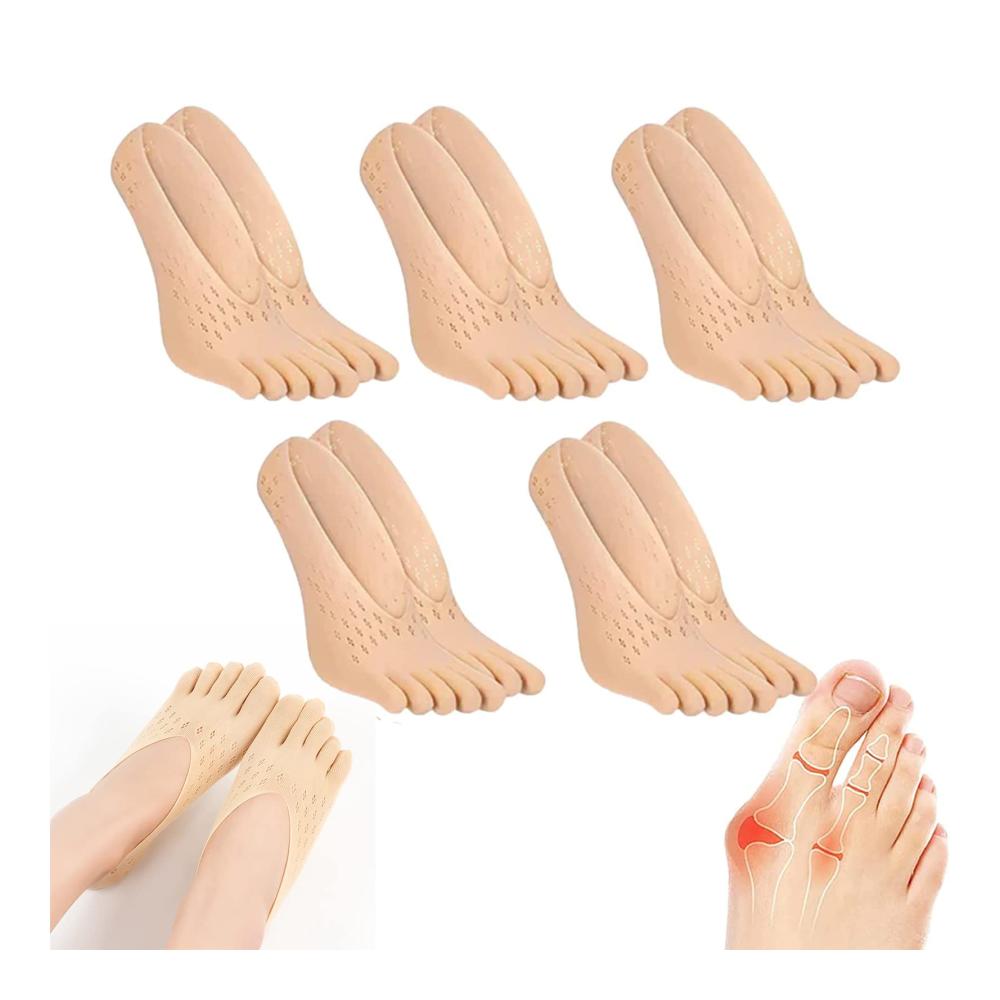 Socken 5er-Pack Atmungsaktive Zehensocken gegen Ballen mit Orthopädischer Kompression und Projoint-Technologie