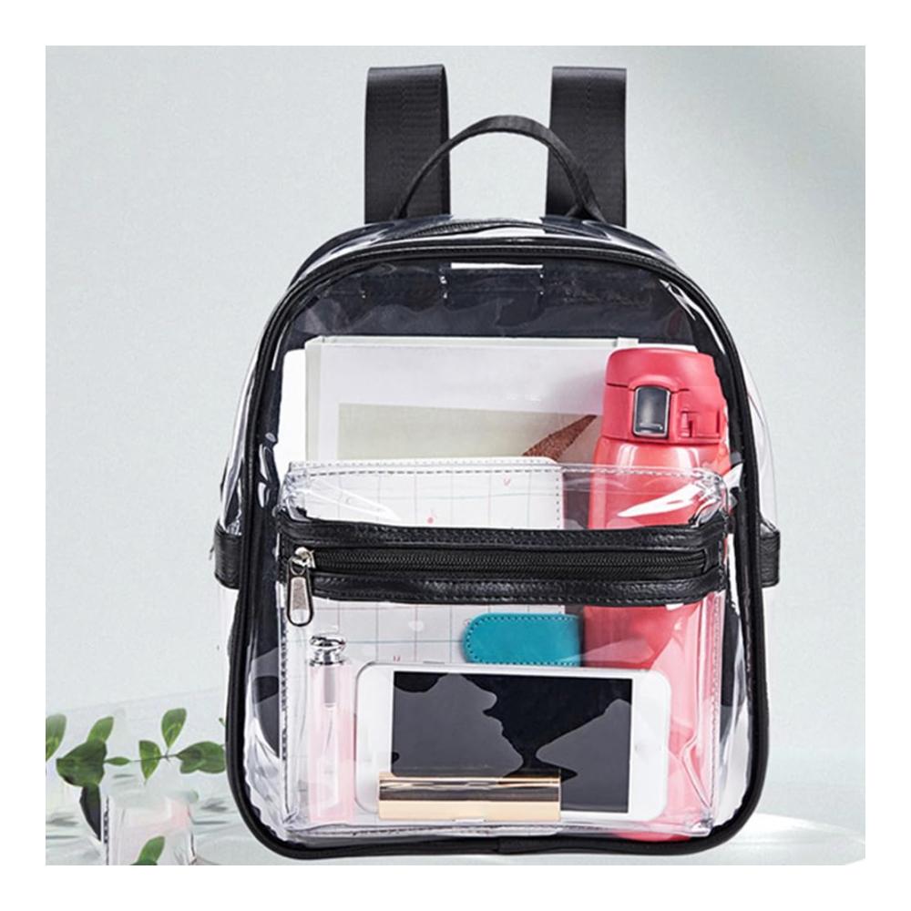 Transparenter PVC-Rucksack Kompakter hochwertiger Seidenrucksack in durchsichtiger Farbe Multifunktionale Handtasche in Einheitsgröße