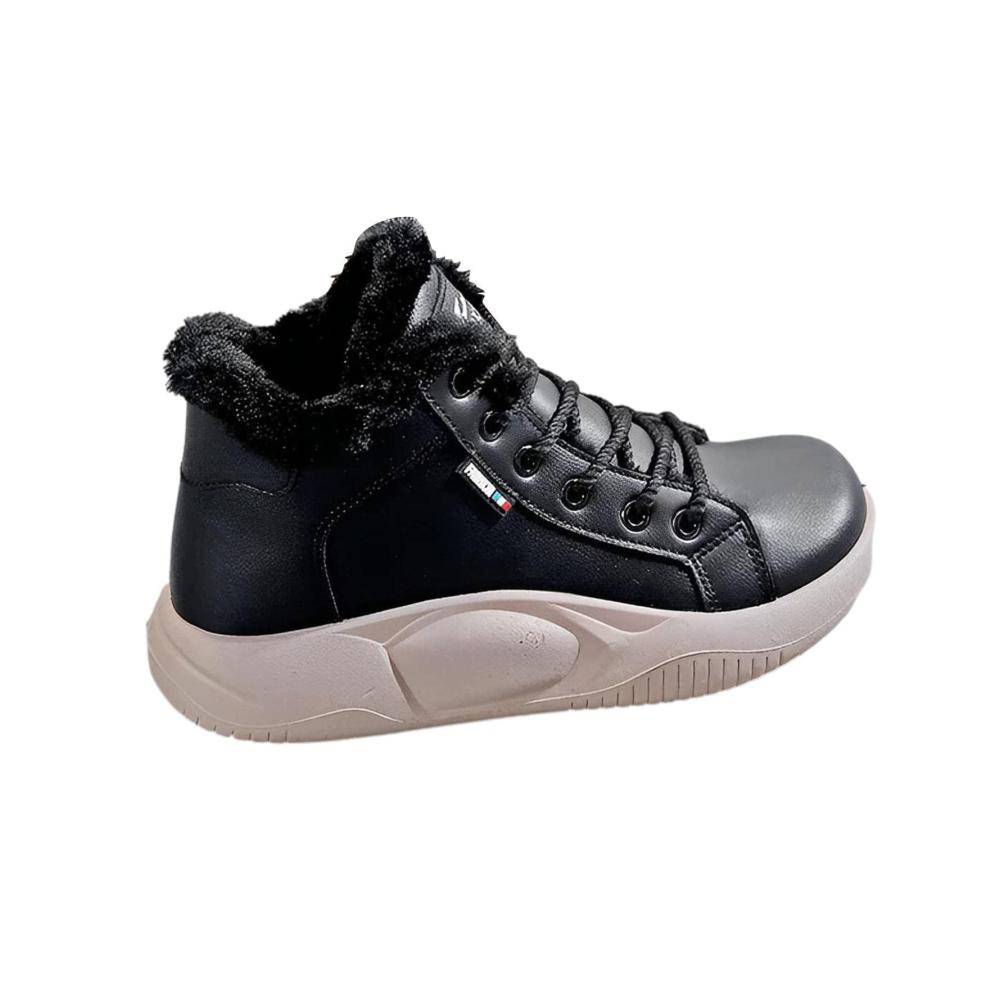 Leichte High-Top-Walkingschuhe Wasserdichte Sneaker mit Gummimaterial für Damen - Trendige Damenstiefel mit dicker Sohle und hohen Riemen perfekt für Geburtstagsgeschenke und Treffpunkte