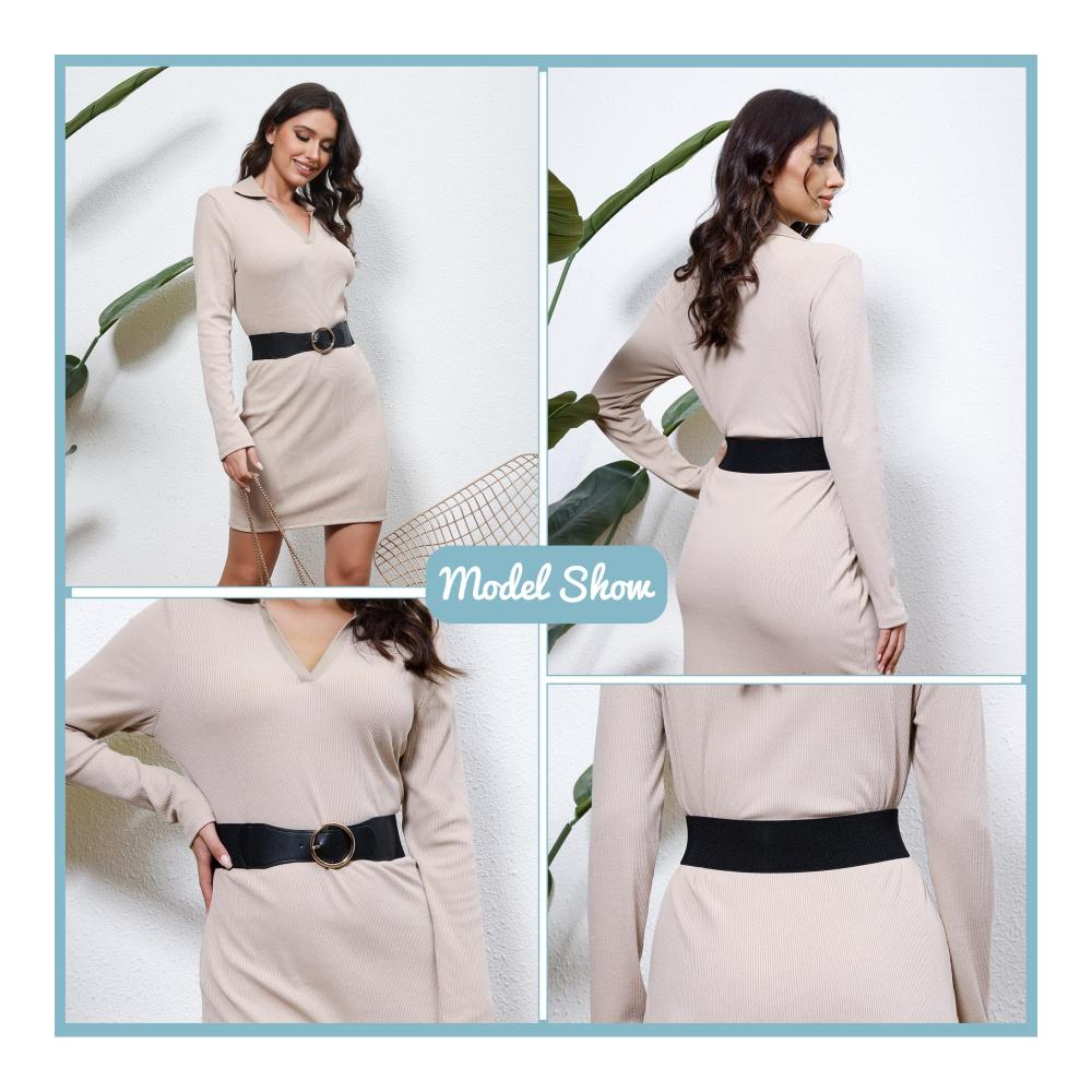 Elastische Taillengürtel im Vintage-Stil Damen-Modegürtel-Set 2 Stück Breiter Gürtel für Kleider und Hemden